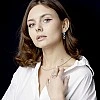 Cercei Fashion din Aur cu Pietre Colorate, Topaz Ametist Citrin si Diamante - model c3899