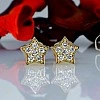 Cercei Stea din Aur sau Platina cu Diamante - model c536