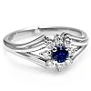 Inel Cadou din Aur cu Safir si Diamante - model i006