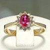 Inel de Logodna din Aur cu Rubin si Diamante - model i042