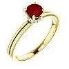 Inel de logodna din Aur cu Rubin si Diamante - model 122059