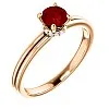 Inel de logodna din Aur cu Rubin si Diamante - model 122059