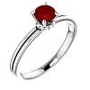 Inel de logodna din Aur cu Rubin si Diamante - model 122059