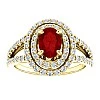 Inel de logodna din Aur 18k sau Platina cu Rubin si Diamante - model 122101