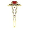 Inel de logodna din Aur 18k sau Platina cu Rubin si Diamante - model 122101