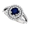 Inel de logodna din Aur 18k sau Platina cu Safir si Diamante - model 122101