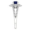 Inel de logodna din Aur 18k sau Platina cu Safir si Diamante - model 122101