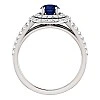 Inel de logodna din Aur 18k sau Platina cu Safir si Diamante - model 122101