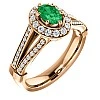 Inel de logodna din Aur 18k sau Platina cu Smarald si Diamante - model i122311