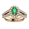 Inel de logodna din Aur 18k sau Platina cu Smarald si Diamante - model i122311