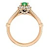 Inel de logodna din Aur 18k sau Platina cu Smarald si Diamante - model i122311