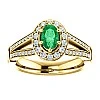 Inel de logodna din Aur 18k sau Platina cu Smarald si Diamante - model i122311
