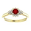 Inel de logodna din Aur 18k sau Platina cu Rubin si Diamante - model i122650