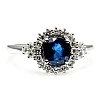 Inel de logodna din Aur 18k sau Platina cu Safir si Diamante - model i122650