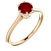 Inel de Logodna din Aur 18k sau Platina cu Rubin si Diamante - model i122995