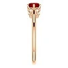 Inel de Logodna din Aur 18k sau Platina cu Rubin si Diamante - model i122995
