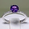 Inel Cadou din Aur cu Ametist si Diamante - model i164