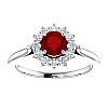 Inel de logodna din Aur 18k sau Platina cu Rubin si Diamante - model 71606