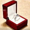 Inel Cadou din Aur 18k sau Platina cu Safir Para 6x4 mm si Diamante incolore - model i4691