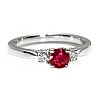 Inel din Aur 18k sau Platina cu Rubin si Diamante - model i025