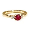 Inel din Aur 18k sau Platina cu Rubin si Diamante - model i025