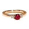 Inel din Aur 18k sau Platina cu Rubin si Diamante - model i025