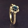 Inel de Logodna din Aur 18k sau Platina cu Safir si Diamante - model i121997