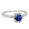 Inel de Logodna din Aur 18k sau Platina cu Safir si Diamante - model i121997