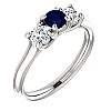 Inel din Aur sau Platina cu Safir si Diamante - model 122105