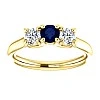 Inel din Aur sau Platina cu Safir si Diamante - model 122105