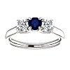 Inel din Aur sau Platina cu Safir si Diamante - model 122105