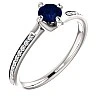 Inel din Aur cu Safir si Diamante - model 122358