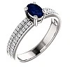 Inel de logodna din Aur 18k sau Platina cu Safir si Diamante - model i122376