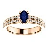 Inel de logodna din Aur 18k sau Platina cu Safir si Diamante - model i122376