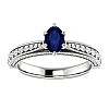Inel de logodna din Aur 18k sau Platina cu Safir si Diamante - model 122474