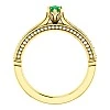 Inel de logodna din Aur 18k sau Platina cu Smarald si Diamante - model 122474