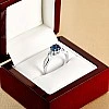 Inel de logodna din Aur 18k sau Platina cu Safir si Diamante - model i122513