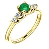 Inel de Logodna din Aur 18k sau Platina cu Smarald si Diamante - model i122543
