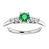 Inel de Logodna din Aur 18k sau Platina cu Smarald si Diamante - model i122543