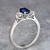 Inel de logodna din Aur 18k sau Platina cu Safir si Diamante - model i1600