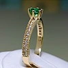 Inel de Logodna din Aur 18k sau Platina cu Smarald si Diamante - model i539