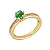 Inel de Logodna din Aur 18k sau Platina cu Smarald si Diamante - model i539