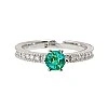 Inel de Logodna din Aur 18k sau Platina cu Smarald si Diamante - model i539