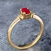 Inel Cadou din Aur 18k sau Platina cu Rubin si Diamante - model i020