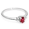 Inel Cadou din Aur 18k sau Platina cu Rubin si Diamante - model i020