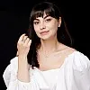 Pandantiv Cruciuliță din Aur cu Diamante Rotunde - model pan3661