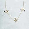 Colier cu Randunici din Aur 14k cu Diamant - model col1346