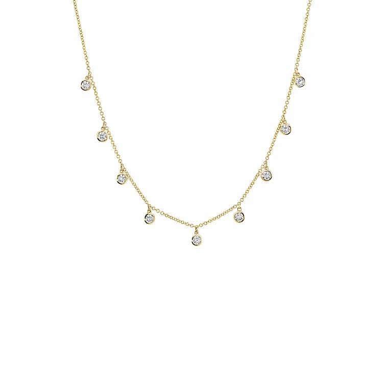 Colier din Aur cu Diamante Bezel - model col1977