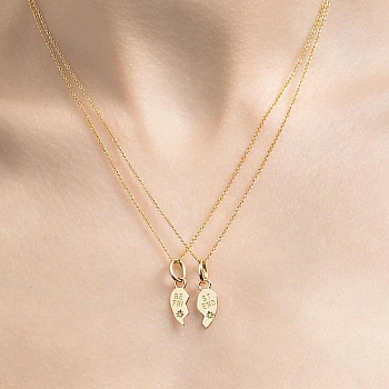 Set Pandantive Best Friend din Aur sau Platina cu Diamante - model pan1978