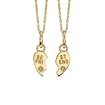 Set Pandantive Best Friend din Aur sau Platina cu Diamante - model pan1978